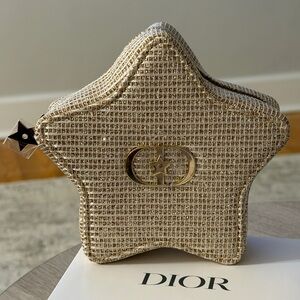 Dior Limited Edition Star-Shaped Holiday 2025 Collection Gold Star Make Up Pouch